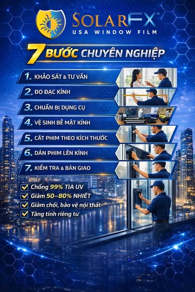 ✅Quy trình thi công phim cách nhiệt chuẩn chuyên nghiệp – 7 bước✅